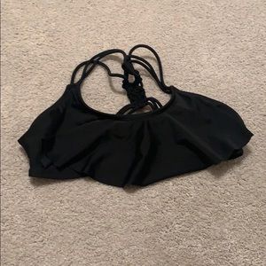 black swimsuit top